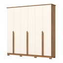 Ver imagem 2 de Guarda-roupa Andreas 06 Pts. Nature/off White - Henn