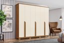 Ver imagem 1 de Guarda-roupa Andreas 06 Pts. Nature/off White - Henn
