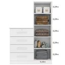 Ver imagem 3 de Cômoda Belize Plus 1 Porta 4 Gavetas com Espelho Albatroz