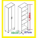 Ver imagem 4 de Armários com Espelho Sapateira Espelhada Magia Móveis 2 Pcs