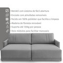 Ver imagem 3 de Sofá Patmos 4 Lugares 230cm retrátil e Reclinável