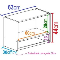 Aéreo Cabideiro 1 Porta Loja, Lavanderia, Aéreo de Parede, Expositor - 2