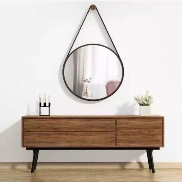 Espelho Decorativo com Moldura Preto- Fwb