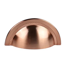 Puxador de Gaveta Concha Sobrepor Zen Shell 48mm Rosê - 1