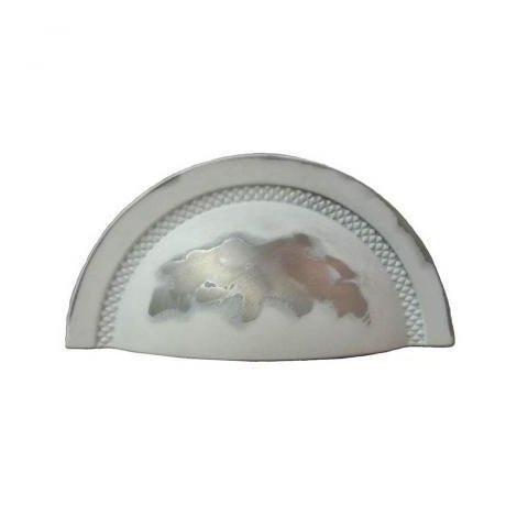 Puxador de Gaveta Concha Sobrepor Zen Shell 64mm Vecchio Bianco