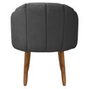Ver imagem 6 de Kit Poltrona Decorativa Orgânica com Puff Flora Fixa Bouclê - Sofa Store:bouclê Cinza Grafite