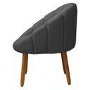 Ver imagem 5 de Kit Poltrona Decorativa Orgânica com Puff Flora Fixa Bouclê - Sofa Store:bouclê Cinza Grafite