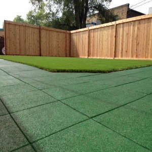 PISO DE BORRACHA SQUARE KIDS 0,50 X 0,50M 20MM - VERDE