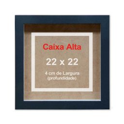 Moldura Decorativa Caixa Alta 22x22cm Com Vidro - 3