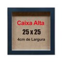 Ver imagem 3 de Moldura Decorativa Caixa Alta 25x25cm com Vidro