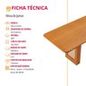 Mesa de Jantar Carolina 180cm Tampo Mdf Canto Copo Moderna Mobília - 4