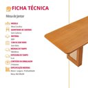 Ver imagem 4 de Mesa de Jantar Carolina 180cm Tampo Mdf Canto Copo Moderna Mobília