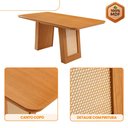 Ver imagem 3 de Mesa de Jantar Carolina 180cm Tampo Mdf Canto Copo Moderna Mobília