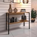 Ver imagem 1 de Estante Livro Madeira Estilo Industrial Ferro Aço Aparador