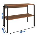 Ver imagem 3 de Estante Livro Madeira Estilo Industrial Ferro Aço Aparador