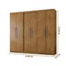 Guarda Roupa 6 Portas Casal 4 Gavetas Freijó 600097 Araplac - 4