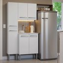 Ver imagem 1 de Armário de Cozinha Compacta 156 Cm Emilly Madesa 03 Branco/rustic