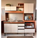 Ver imagem 3 de Cozinha Alice Compacta 8 Portas 2 Gavetas Nicho para Forno e Micro - Móveis Menezes