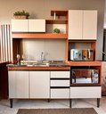 Ver imagem 3 de Cozinha Alice Compacta 8 Portas 2 Gavetas Nicho para Forno e Micro - Móveis Menezes