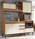 Ver imagem 1 de Cozinha Alice Compacta 8 Portas 2 Gavetas Nicho para Forno e Micro - Móveis Menezes