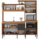 Ver imagem 2 de Cozinha Alice Compacta 8 Portas 2 Gavetas Nicho para Forno e Micro - Móveis Menezes