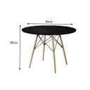 Ver imagem 2 de Mesa de Jantar Eiffel Wood Tampo Madeira Preto 90cm