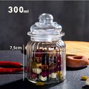 Ver imagem 5 de Kit 03 Pote de Vidro 280ml Hermetico Redondo Liso - Jogo 3 Potes Temperos Balas em Vidro Tampa Hermé