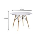 Ver imagem 2 de Mesa de Jantar Eames Wood Tampo Madeira Branco 110cm