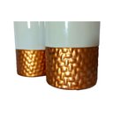 Ver imagem 3 de Kit Banheiro Bravadecor Branco com Cobre Texturizado em Cerâmica