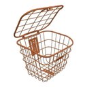 Ver imagem 1 de Cesta Cestinha Bicicleta Aro 26 Aramada Marrom Retrô C Tampa