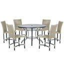 Ver imagem 1 de Mesa Ascoli 120 Cm com 6 Cadeiras Cannes de Alumínio Trama Rami