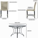 Ver mais imagens de Mesa Ascoli 120 Cm com 6 Cadeiras Cannes de Alumínio Trama Rami