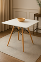 Ver imagem 1 de Mesa Eiffel Wood Tampo Quadrado de Madeira 90cm Branco