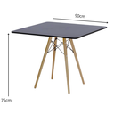 Ver imagem 4 de Mesa Eiffel Compacta Quadrada Design Sofisticado, Ideal para Ambientes Modernos Cor Preta 90cm