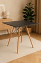 Ver mais imagens de Mesa Eiffel Compacta Quadrada Design Sofisticado, Ideal para Ambientes Modernos Cor Preta 90cm