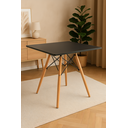 Ver mais imagens de Mesa Eiffel Compacta Quadrada Design Sofisticado, Ideal para Ambientes Modernos Cor Preta 90cm
