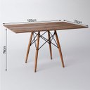Ver imagem 2 de Mesa Eiffel Wood Tampo Retangular de Madeira 120x75cm Amêndoa New Green