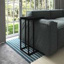 Ver imagem 2 de Mesa Lateral Industrial Encaixe Preto E Tampo Preto New Green