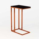 Ver imagem 1 de Mesa Lateral Industrial Encaixe Cobre E Tampo Preto New Green