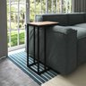 Mesa Lateral Industrial Encaixe Preto E Tampo Amêndoa New Green - 2