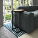 Ver imagem 2 de Mesa Lateral Industrial Encaixe Preto E Tampo Amêndoa New Green