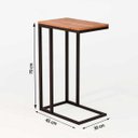 Ver imagem 3 de Mesa Lateral Industrial Encaixe Preto E Tampo Amêndoa New Green