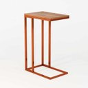 Ver imagem 1 de Mesa Lateral Industrial Encaixe Cobre E Tampo Amendoa New Green