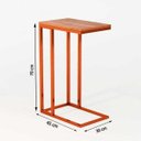 Ver imagem 3 de Mesa Lateral Industrial Encaixe Cobre E Tampo Amendoa New Green