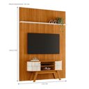 Ver imagem 3 de Conjunto New Silverstone Painel com Prateleira e Rack Cinamomo/off-white