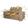 Sofá Retrátil Reclinável America 1,50m Suede - 3
