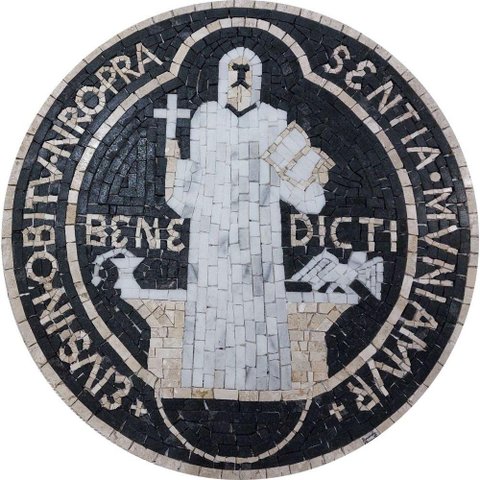 Mosaico Religioso Cruz de São Bento Verso Ii