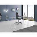 Ver imagem 2 de Escrivaninha de Vidro Bela Vista Cavalete Base Ferro Branco - Cor: Branco