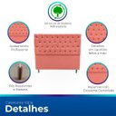 Ver imagem 3 de Cabeceira Estofada com Capitonê para Cama de Casal 160 Mirage Suede