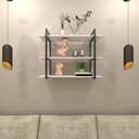 Ver imagem 1 de Prateleira estante Industrial escritório prateleira mdf prateleira escritorio prateleira suspensa